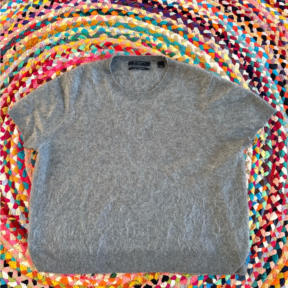 All Saints Gray Crew Neck Sweater